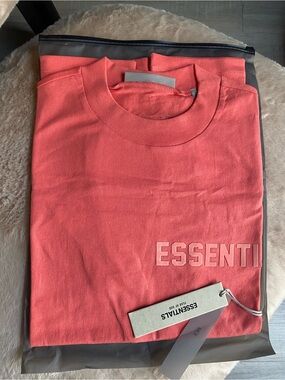NWT Fear of God Essentials Coral Short Sleeve Tee